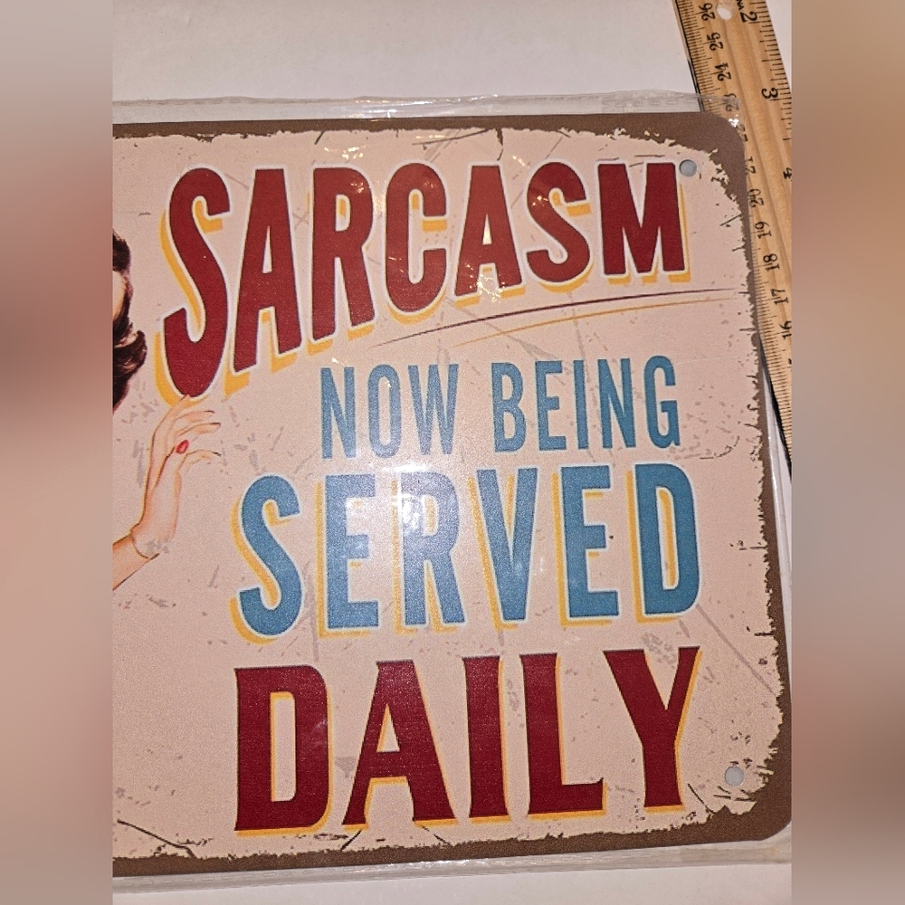 Sarcasm Daily Metal Wall Sign Vintage Style NEW - Picture 4 of 7